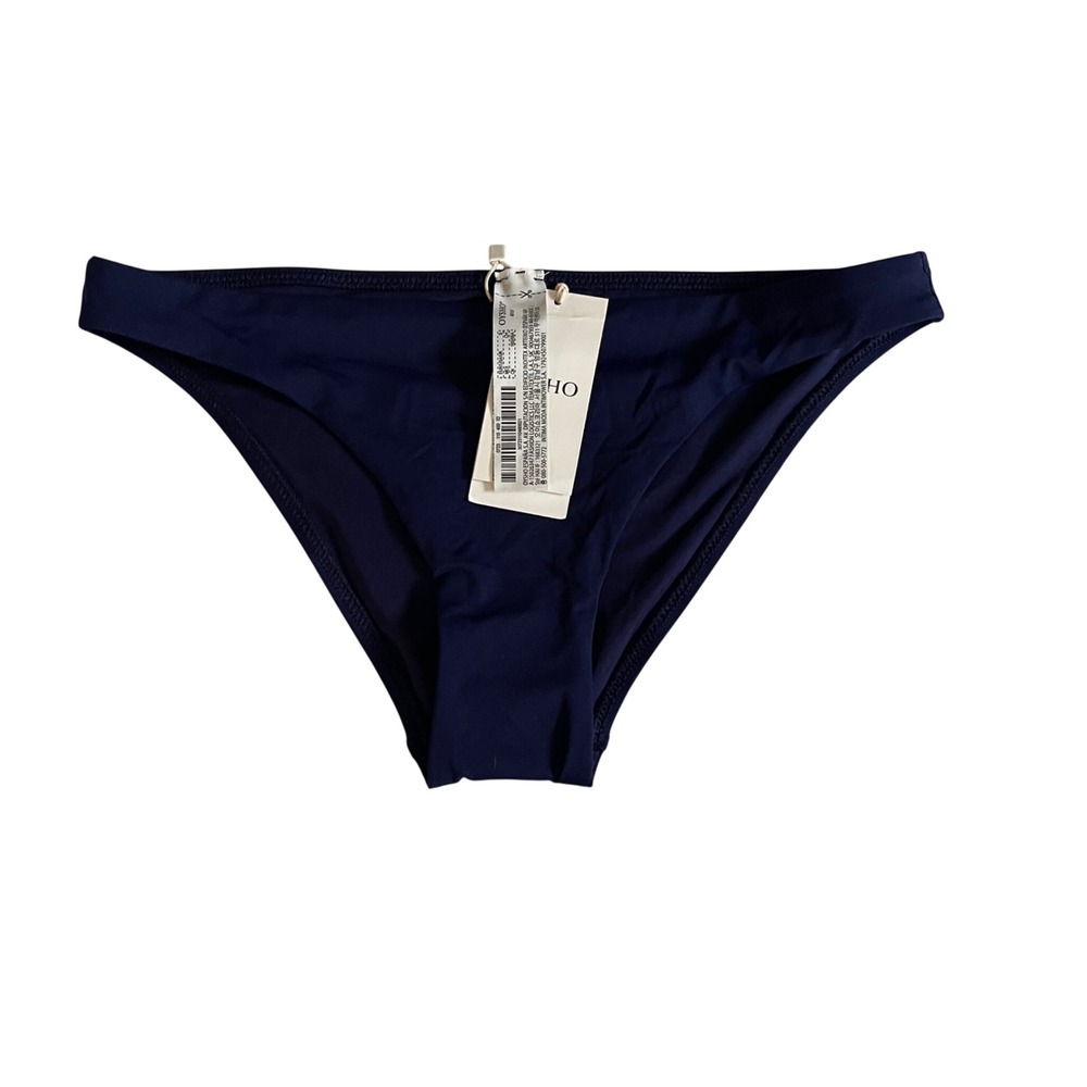 Oysho Navy Blue Classic Bikini Bottoms Italian Fabric Low Rise NWT Size S
